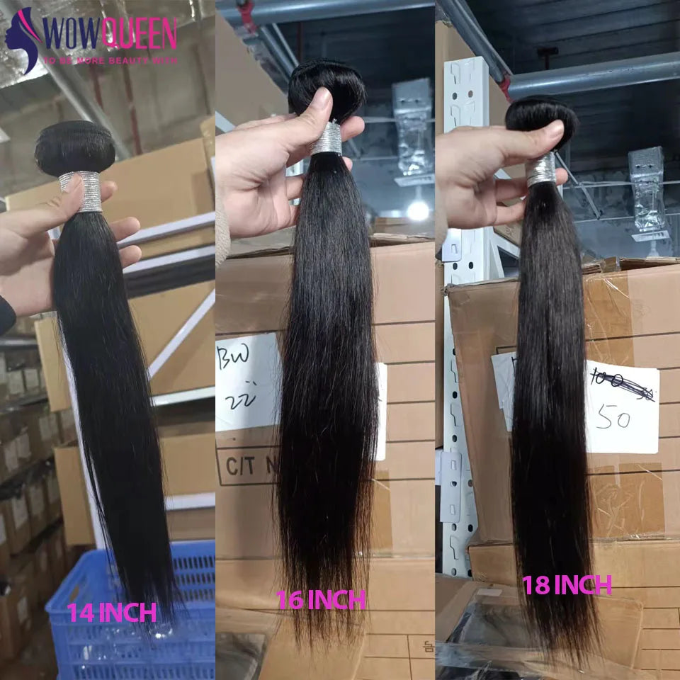 Straight Human Hair Weave Bundles Peruvian Hair Bundles 100% Remy Hair Extensions For Women 12-32 Inches Natural Black 1/3/4 Pcs