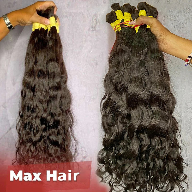 12A Raw Bulk Human Hair Deep Wave For Braiding Deep Wave Burmese Curly No Weft Brazilian Remy Hair Extensions Bundles 100 Grams