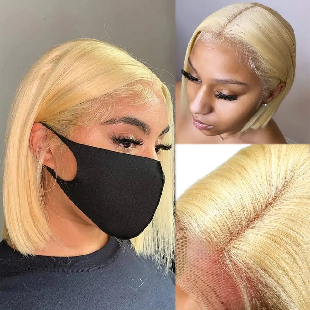 13x4 Lace Frontal Wigs Straight Highlight Lace Front Human Hair Brazilian Hair 13x5x1 Honey Blonde Brown Colored Wigs For Women