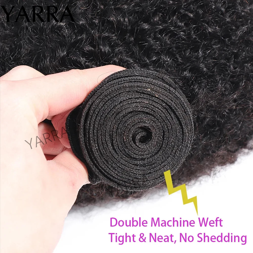Afro Kinky Curly Bundles Brazilian 1/3 Afro Kinky Human Hair Bundles Deal 8-20" Hair Extensions Curly Human Hair Weave For Women