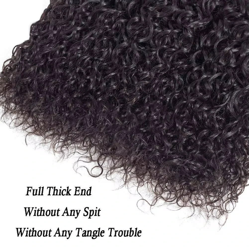 Real Brazilian Spiral Curly 10A Human Hair Bundles Deep Curly Remy Hair Weave Bundles Extensiones 3B-3C Hair Bundles No Tangle