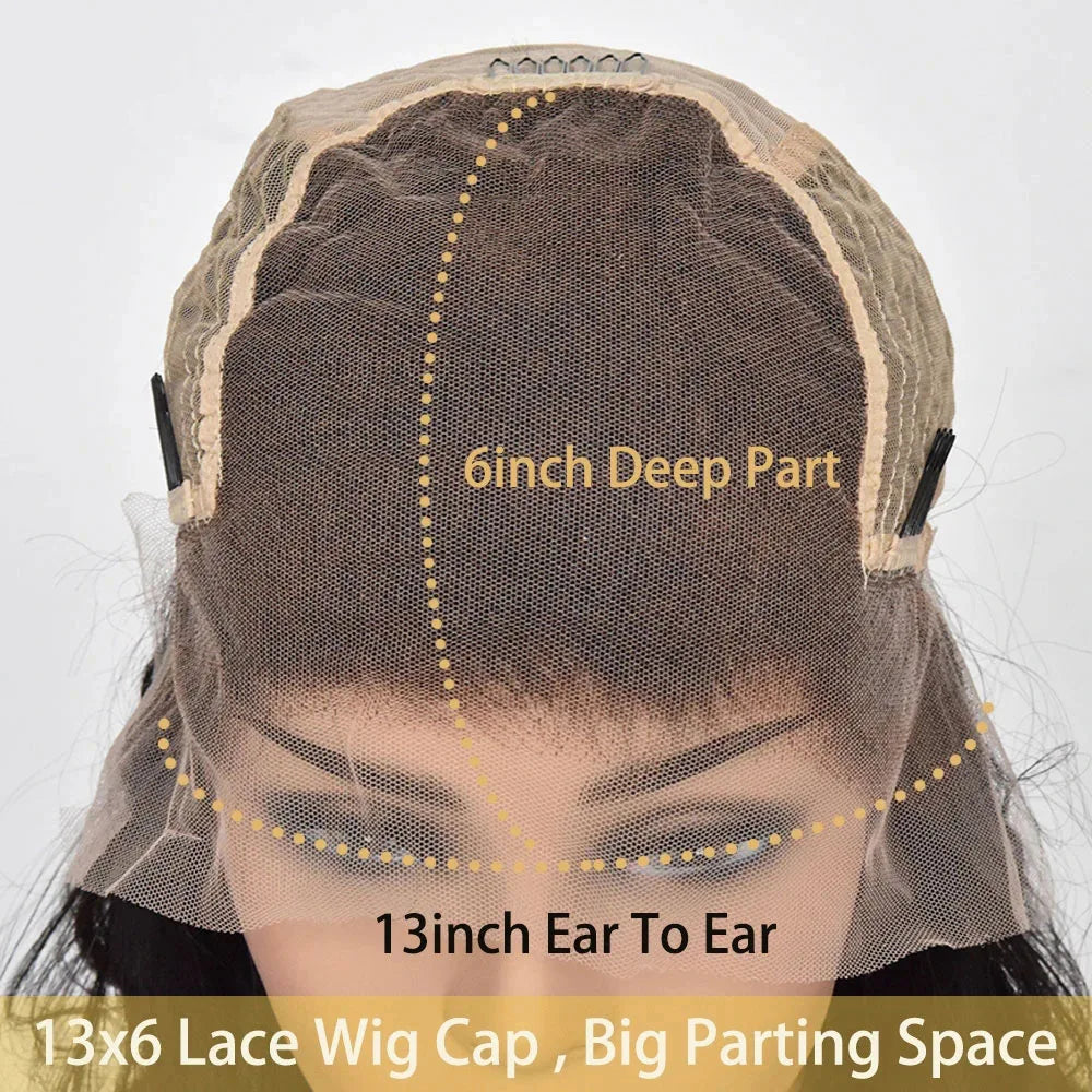 400% Density Double Drawn Glueless Wig Human Hair Ready To Go Bone Straight 13X6 HD Transparent Lace Frontal Wig Bleached Knots