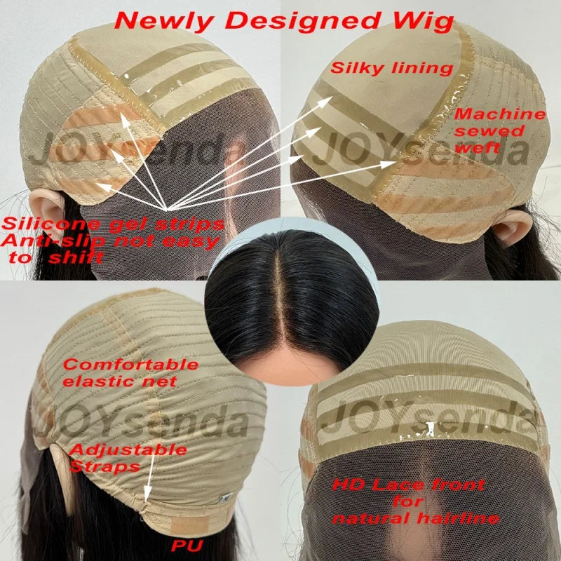 Silicone Medical Wig Skin Friendly Silky lining Straight Virgin Hair Lace Top Human Hair Wigs Kosher Wig Free Part Jewish Wig