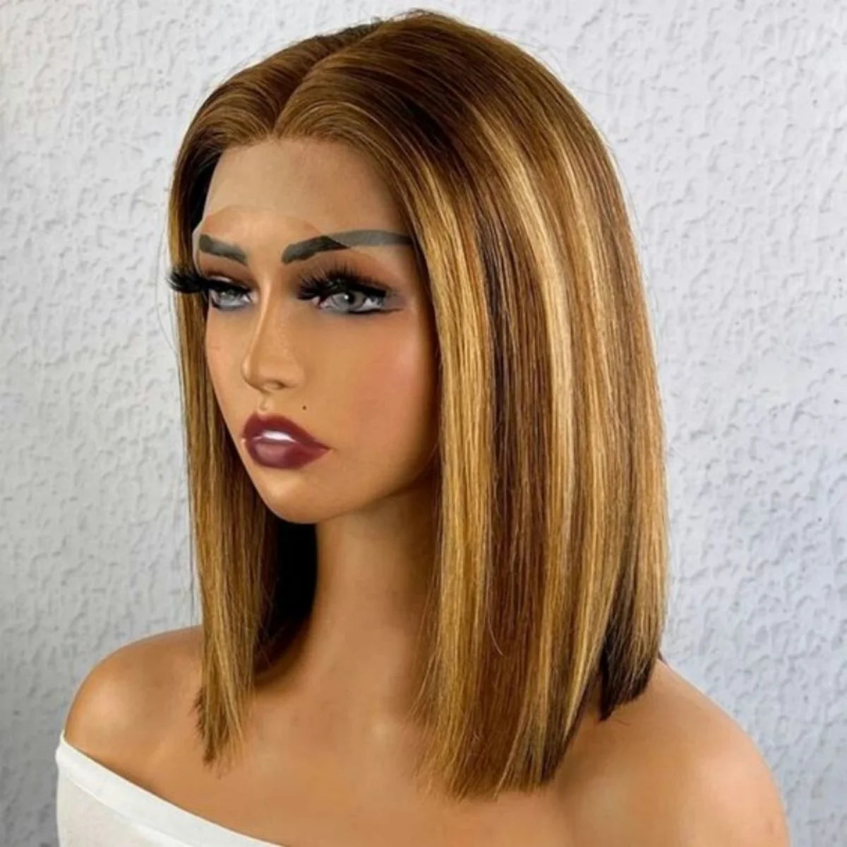 12inch 13X4 hd Transparent lace frontal Wigs Human Hair 220% density Bob Wigs 100% human hair for woman pre bleached Easy-go wig