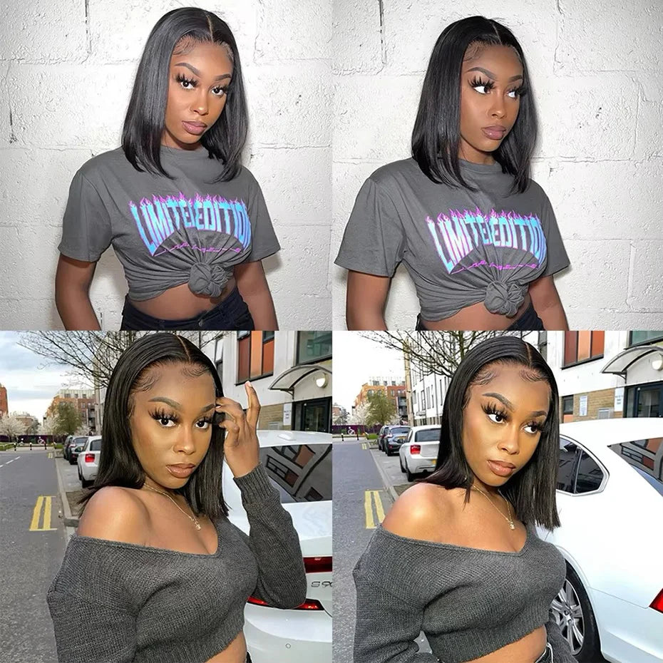 250% 10A Raw Vietnamese Transparent Lace Frontal Wig Human Hair 13x4 13x6 Bob Preplucked Bleached Knots Human Hair Wig for Women