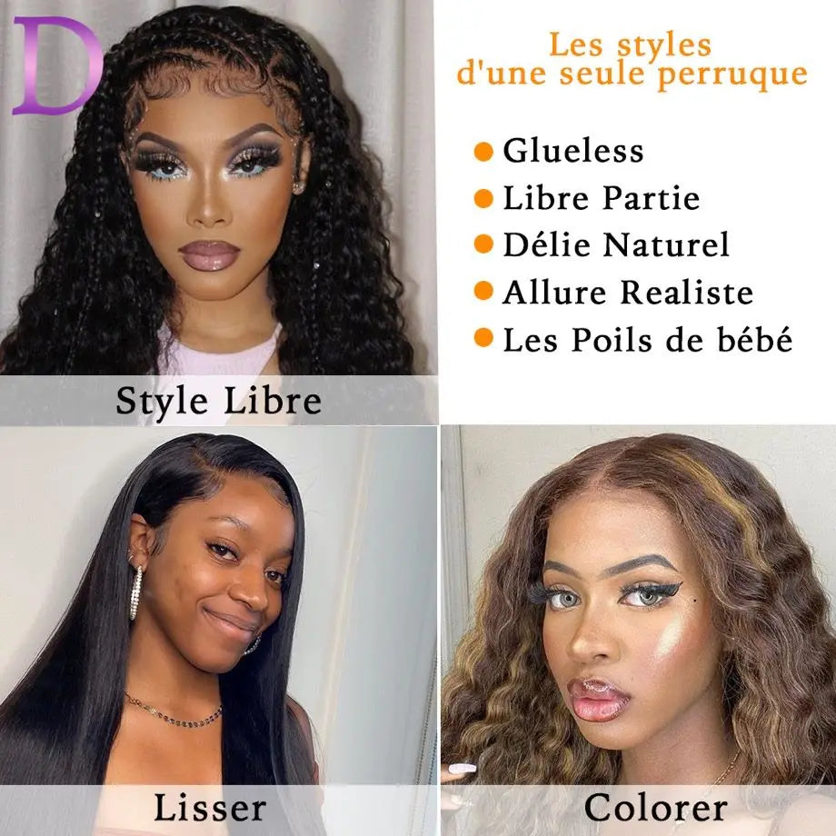 13x4 Water Wave Lace Front Human Hair Wig 13x6 Transparent Deep Wave Lace Frontal Brazilian Wigs For Women Curly Human Hair Wig