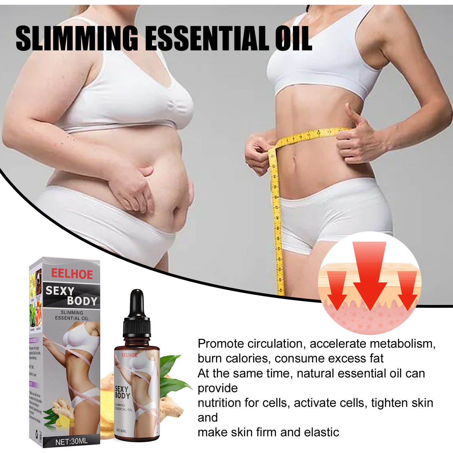 Body Slimming And Firming Massage Essential Oil