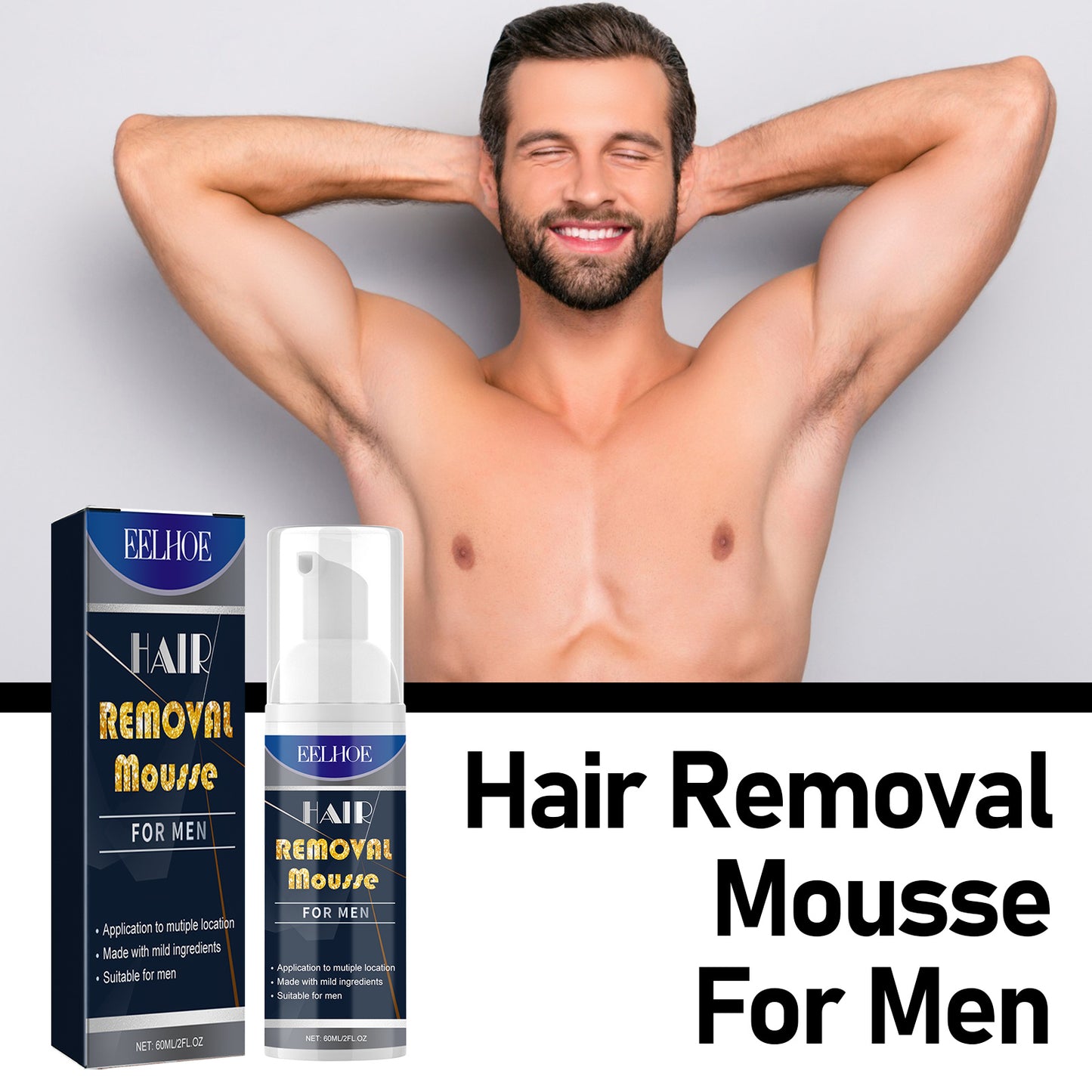 Body Hair Chest Thighs Underarms Gentle Non-irritating Clean Hair Removal Mousse