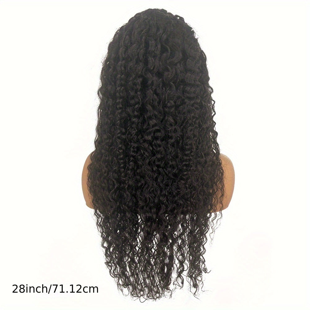 Curly Hairline Pre Plucked Natural Kinky Curly Edged Wigs Human Hair Curly Lace Front Wig For Woman Brazilian Remy Hair 13x4 Transparent Lace Front Wig