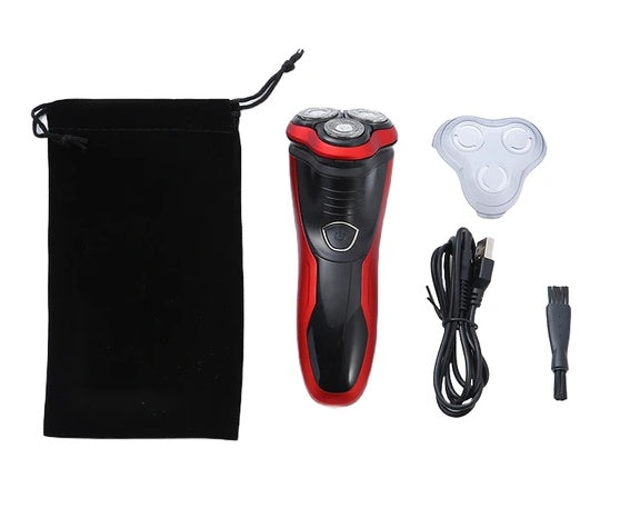 Men's Razor Rotary Waterproof Electric Shaver Pop-Up Trimmer Wet Dry Cordless