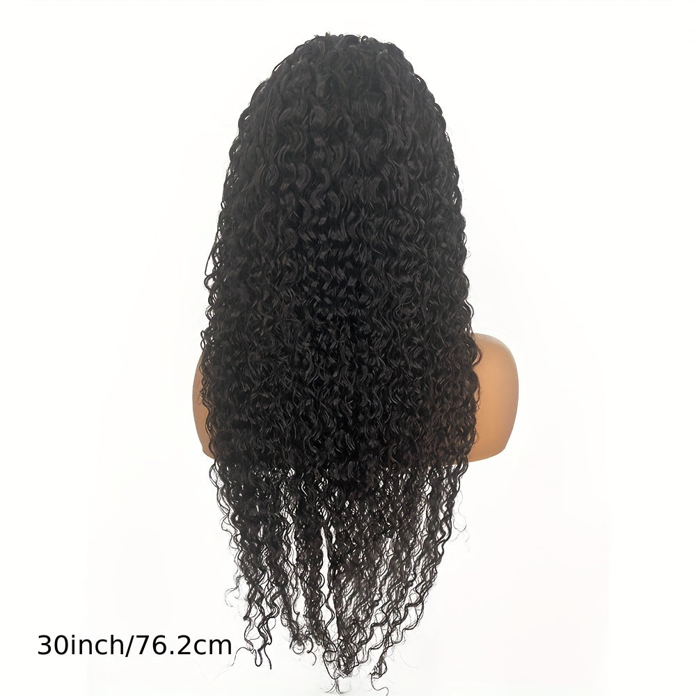 Curly Hairline Pre Plucked Natural Kinky Curly Edged Wigs Human Hair Curly Lace Front Wig For Woman Brazilian Remy Hair 13x4 Transparent Lace Front Wig