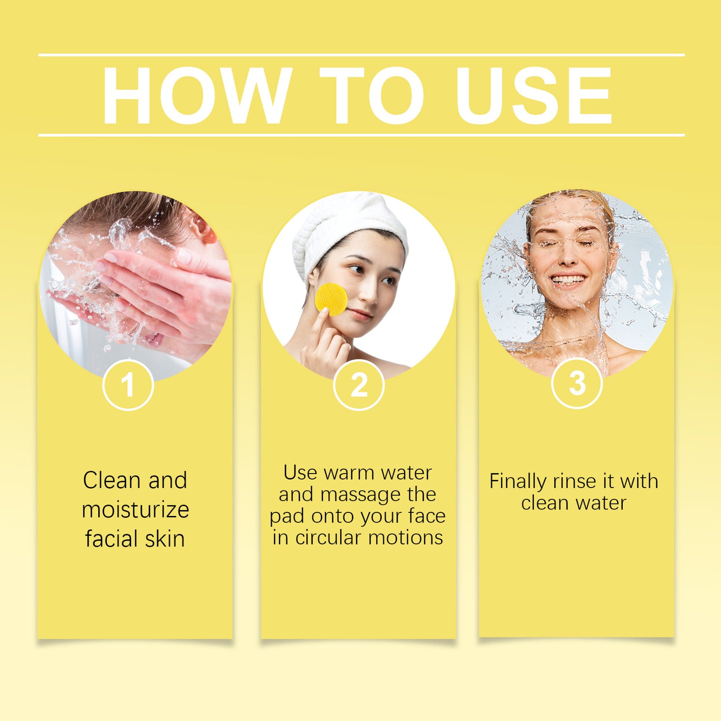 Jaysuing Kojic Acid Turmeric Exfoliating Cleansing Pad Gently Cleanses The Skin And Exfoliates The Skin, Gently Purifying And Soothing The Skin