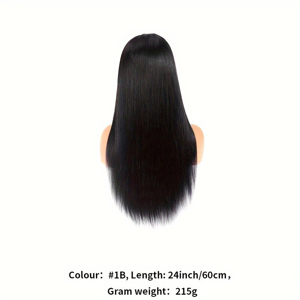 150% Density 13x4 Full Lace Front Wigs Human Hair Pre Plucked Straight Lace Fronal Wig HD Transparent Human Hair Lace Front Wigs For Women Natural Color