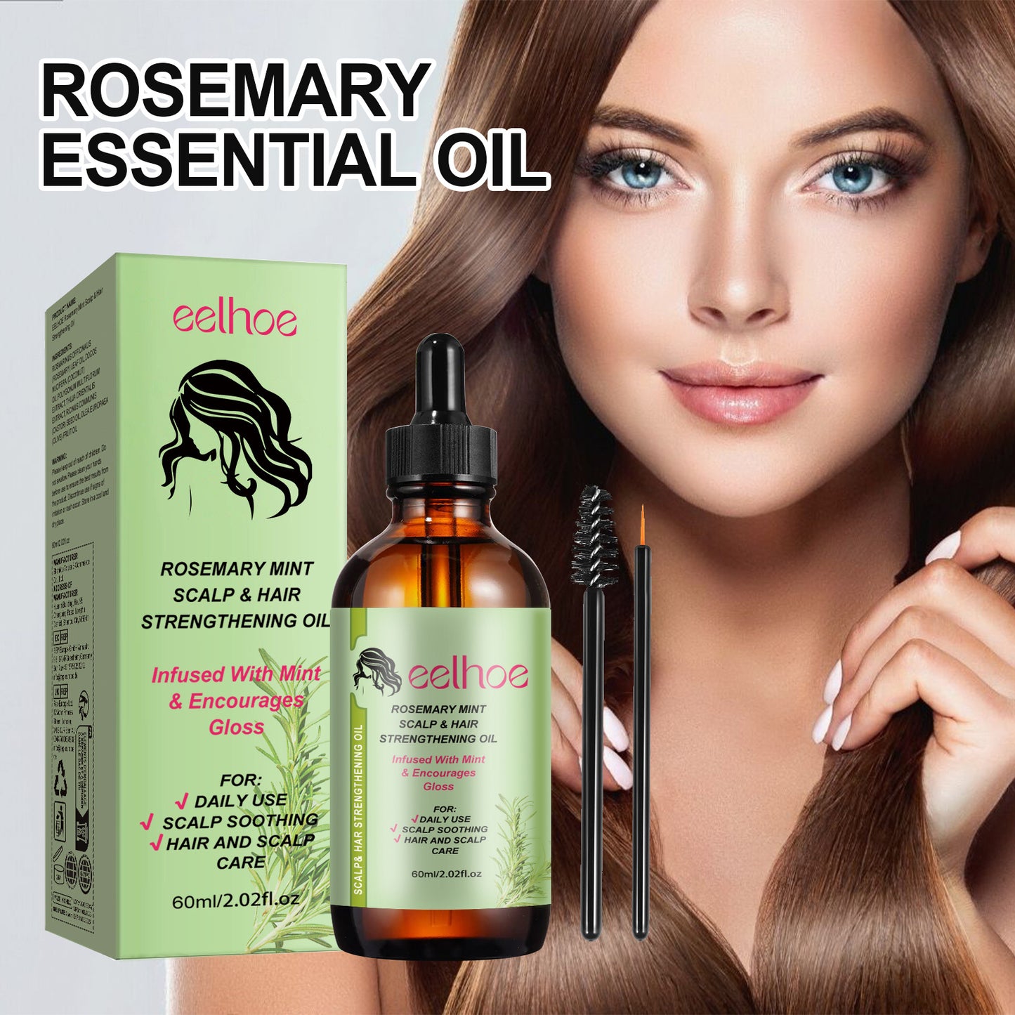 Rosemary Hair Oil Hair Oil Hair Oil For Dry Hair, Frizzy And Soft Hair