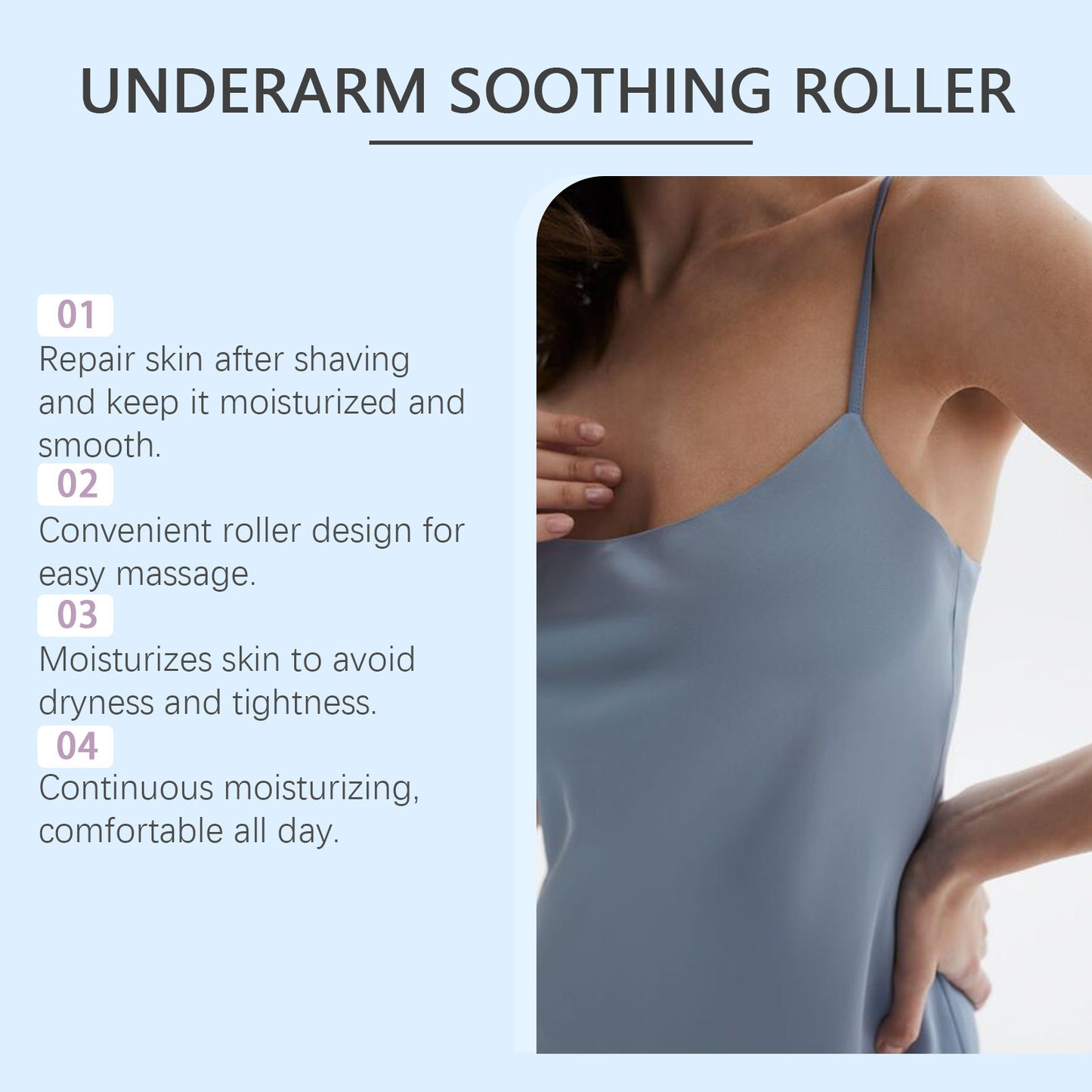 Jaysuing Underarm Soothing Roll-On Gently Cleanses The Armpits, Moisturizes And Soothes The Skin Serum
