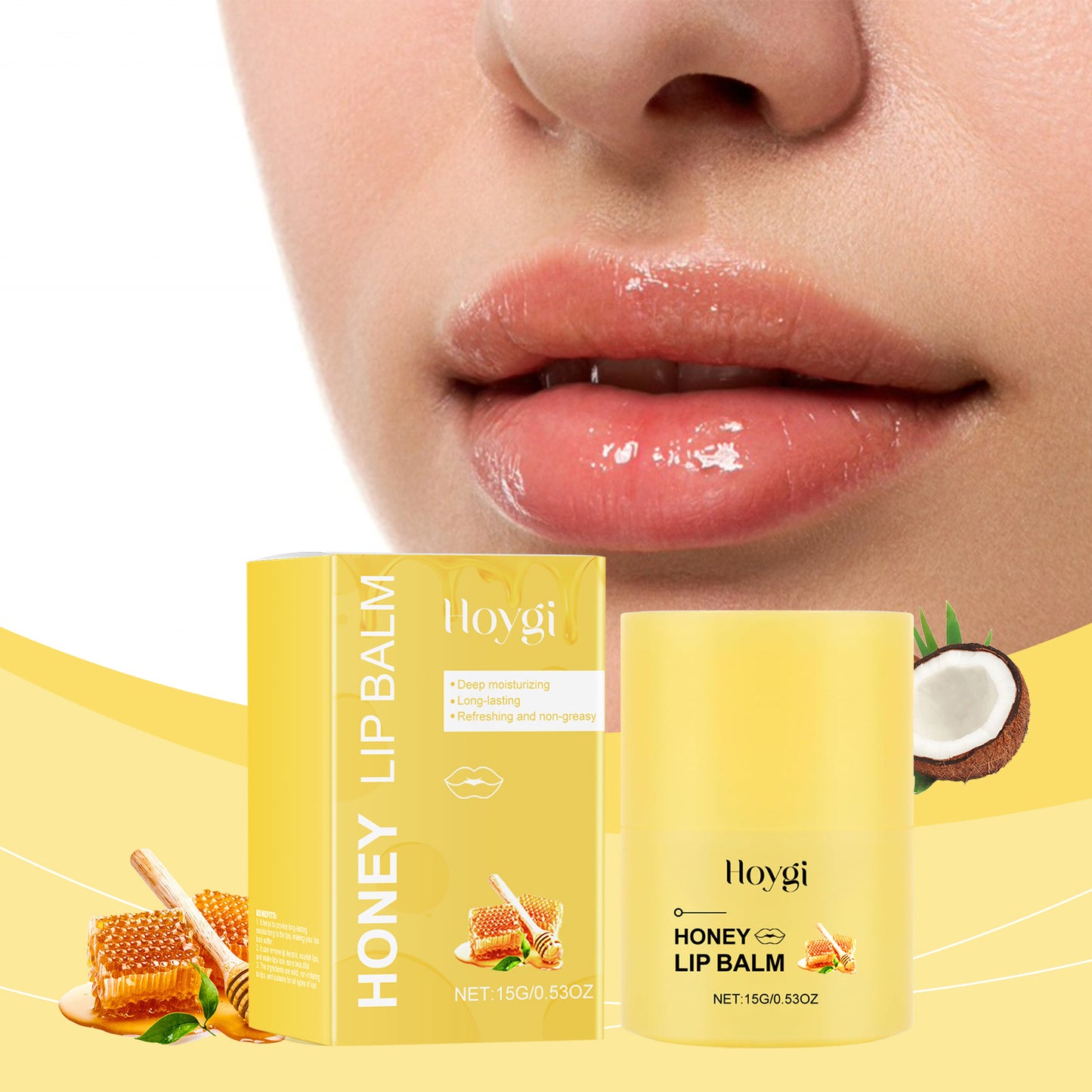 Hoygi Honey Nourishing Lip Balm Deeply Nourishes, Softens Lip Skin, Fades Lip Lines, And Prevents Chapped Lip Balm
