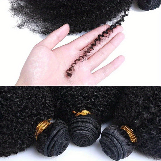 Brazilian Afro Kinky Curly Hair Weave 10A virgin 100% Natural Remy Human Hair Bundles Extension 3B 3C Hair Products