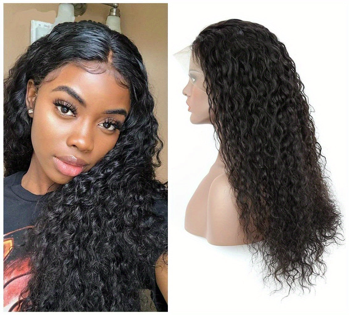 13x4 Water Wave Lace Front Wigs Human Hair Wigs For Women HD Human Hair Lace Front Wigs Pre Plucked With Baby Hair Wet And Wavy Brazilian Virgin Curly Lace Frontal Wigs 180% Density