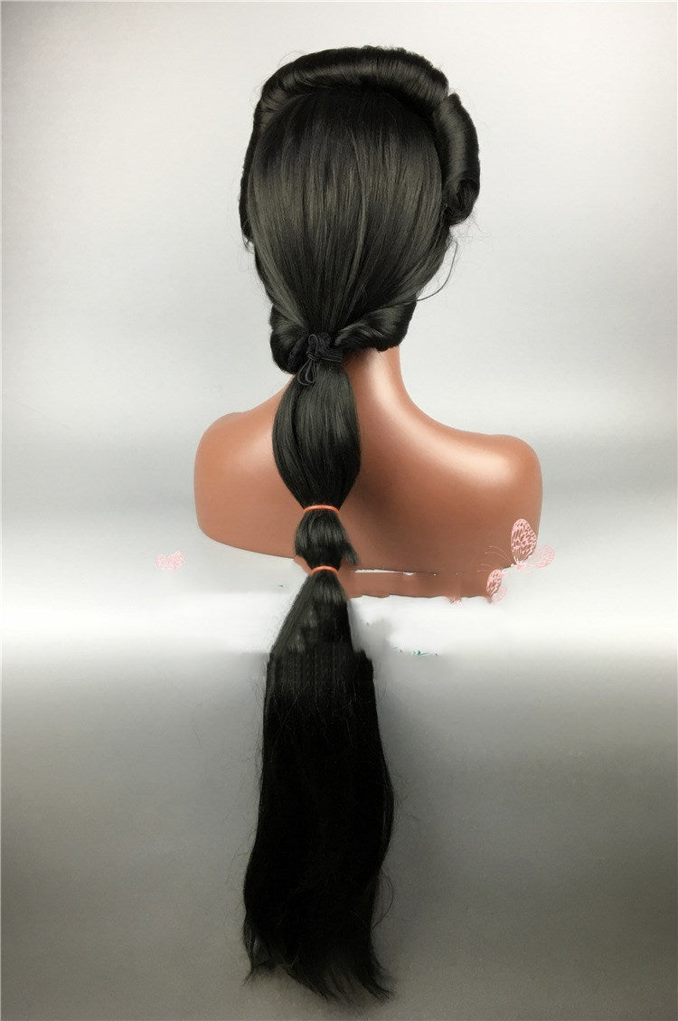 Black fluffy long braid
