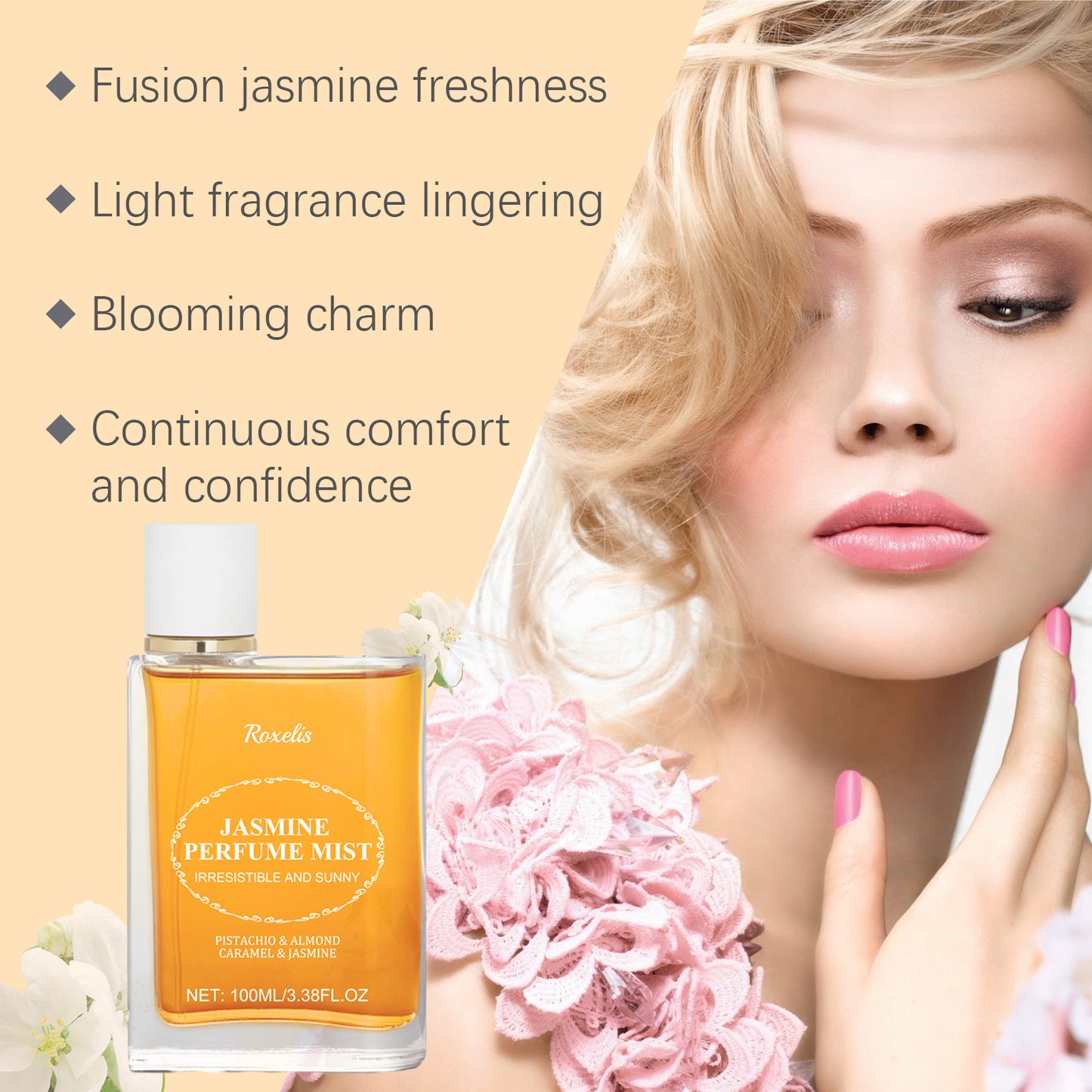 Light Brazilian Perfume Women's Fresh And Natural Long-lasting Fragrance Jasmine Woody Floral Fragrance