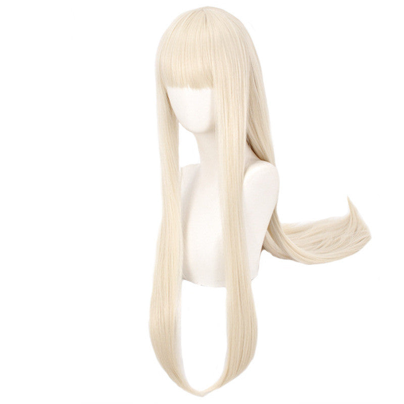Anime bangs milk golden cos wig