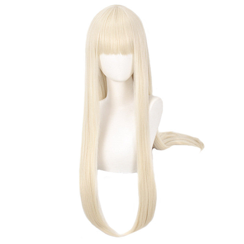 Anime bangs milk golden cos wig
