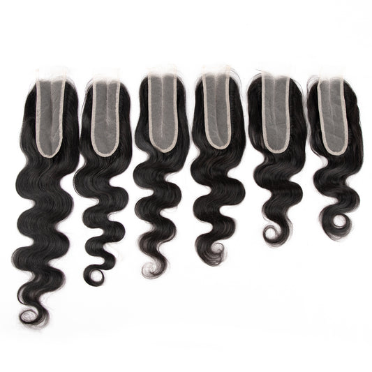 Body wave 2x6 Human hair Lace Closure Natural Black 12 inch to 22 inch Human hair closure