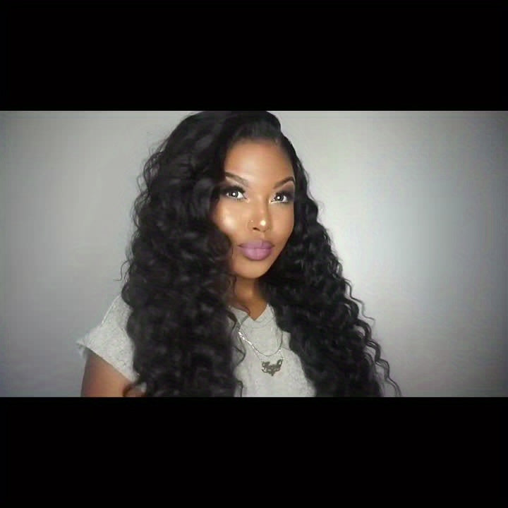 Peruvian Deep Wave Hair With 5x5 Lace Closure Unprocessed Human Hair Bundles With Lace Closure Free Part Transparent Lace 100% Virgin Human Hair Wet and Wavy Weave Hair