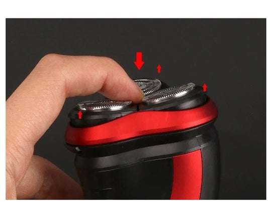 Men's Razor Rotary Waterproof Electric Shaver Pop-Up Trimmer Wet Dry Cordless