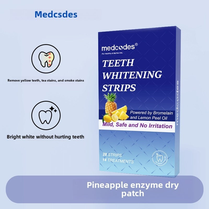 14 Pairs Of Pineapple Enzyme Tooth Strips. They Whiten And Brighten The Teeth, And Are Suitable For People Of All Ages Who Carry Out Daily Dental Care
