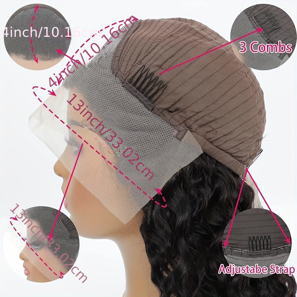Curly Hairline Pre Plucked Natural Kinky Curly Edged Wigs Human Hair Curly Lace Front Wig For Woman Brazilian Remy Hair 13x4 Transparent Lace Front Wig