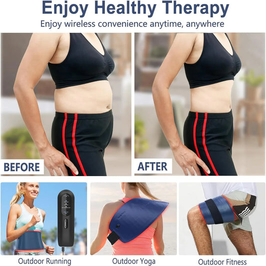 Red Light Therapy Belt For Body, Mother's Day Gift, Cordless Near Infrared Light Therapy Pain Relief & Inflammation With Soft Breathable Fabric, For Muscle Soothe, For Shoulder, Waist, Back, Legs