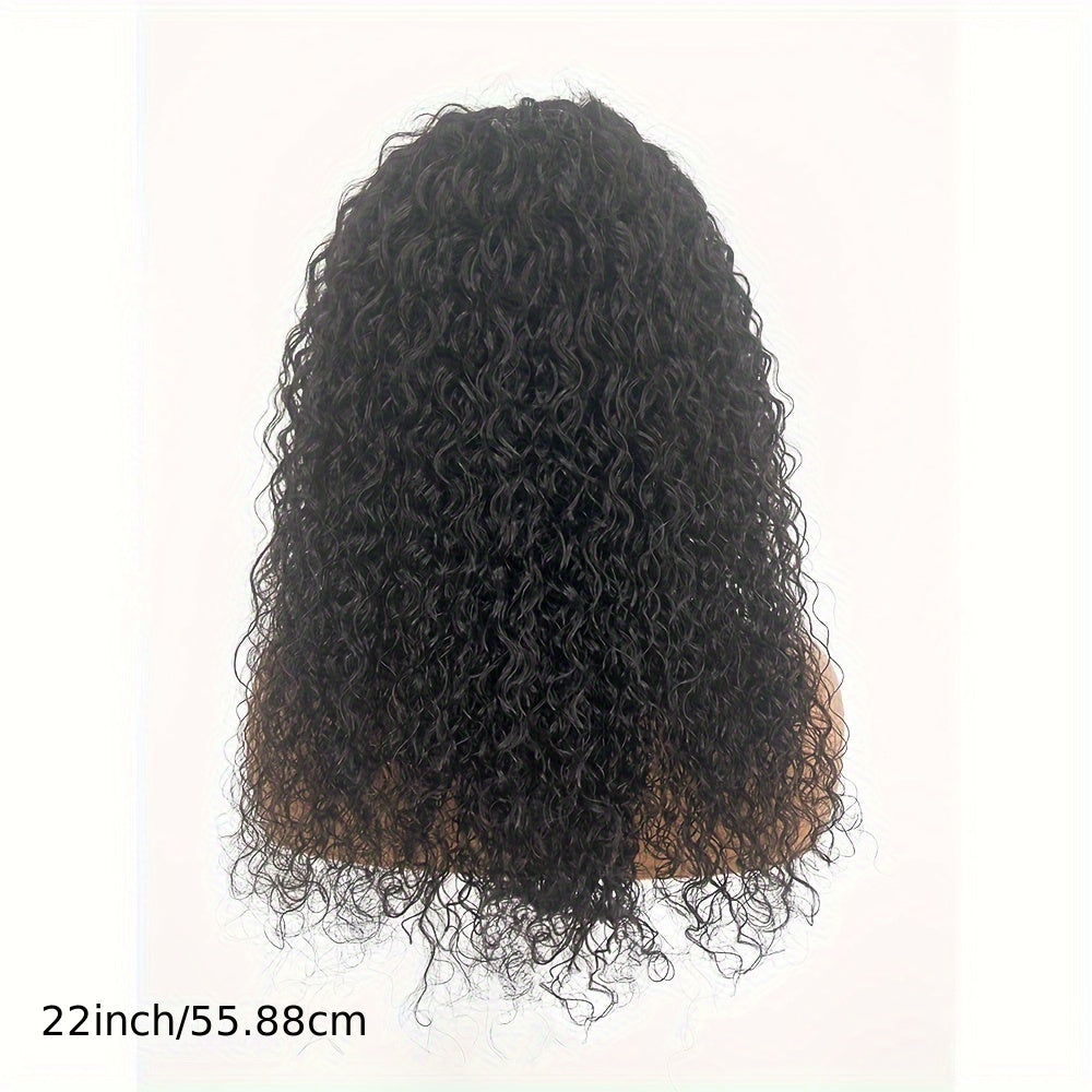 Curly Hairline Pre Plucked Natural Kinky Curly Edged Wigs Human Hair Curly Lace Front Wig For Woman Brazilian Remy Hair 13x4 Transparent Lace Front Wig