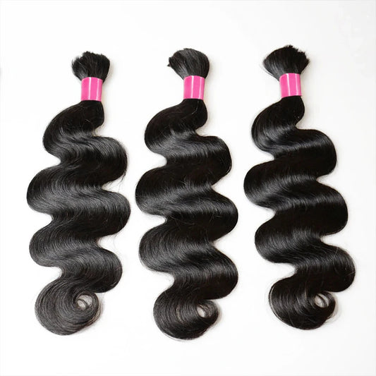 Bulk Raw Hair 100% Human Hair Body Wave Bulk Braiding Hair 100g No Weft 100% Unprocessed Remy Human Hair Extensions For Braiding