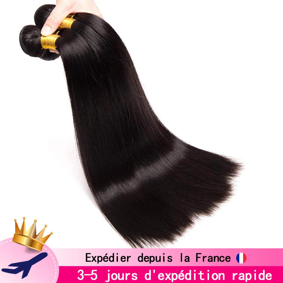 Tissage Cheveux Humain Lot En 12-32 inch Tissage Livraison 3 à 5 Jours Brazilian Weave Natural Color Human Hair Extensions