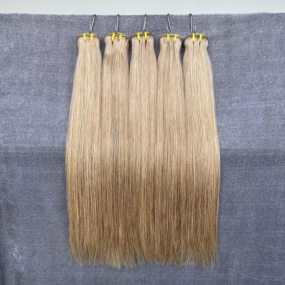 #27 #30 Colored Honey Blonde Straight Human Hair Bundles 16-30 Inch 100% Unprocessed Raw Human Hair Extensions Weave For Women