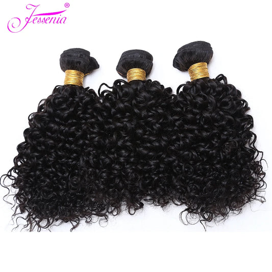 Short Cheap Afro Kinky Curly Hair 3Bundles Deal Raw Brazilian Hair 100% Virgin Human Hair Weave Extension Natural Color 100G/PCS