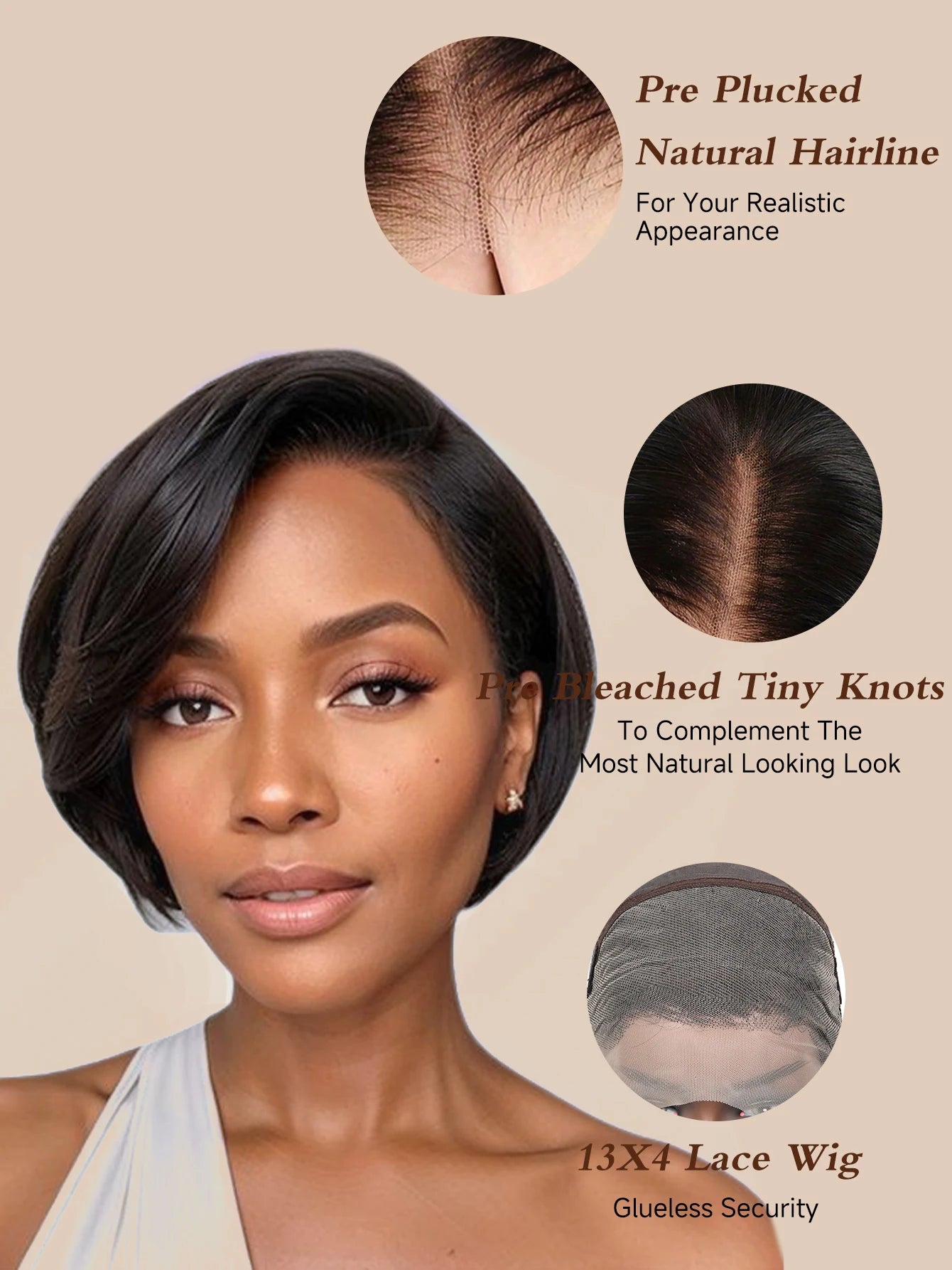 Pixie Cut Wigs Human Hair Wigs For Women straight Short Bob Wig Brazilian PrePlucked 13x4 Lace Frontal Human Hair Wig 180Density