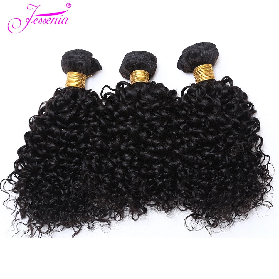 Short Cheap Afro Kinky Curly Hair 3Bundles Deal Raw Brazilian Hair 100% Virgin Human Hair Weave Extension Natural Color 100G/PCS