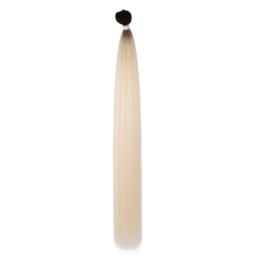 Brazilian Human Hair Hand Feel Super Soft Smooth No Tangle No Shedding Hair Bundles With Closure Synthetic Hair Extension