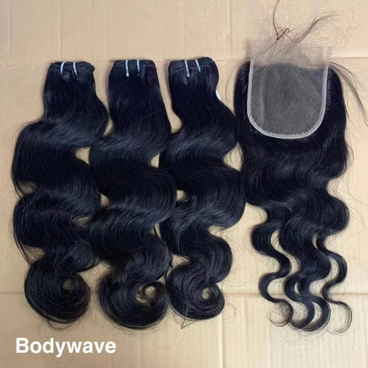 Raw Burmese Curly Hair Bundles and Closure Set Virgin Human Hair Raw Burmese Curly Hair Bundles Loose Wave