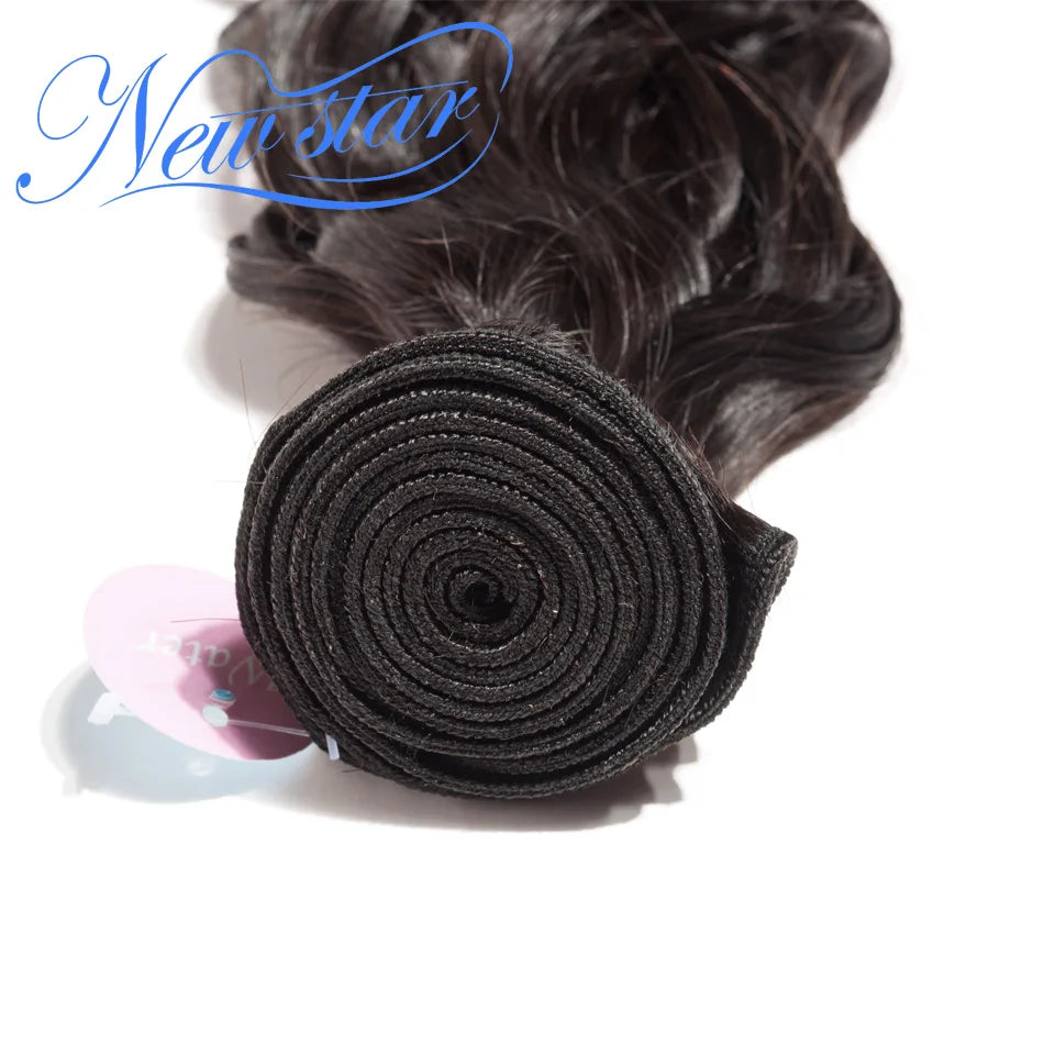 Brazilian Natural Wave Virgin Hair 1/3/4 Bundles Natural Color 100% Unprocessed New Star 11A Water Wave Raw Human Hair Weaving