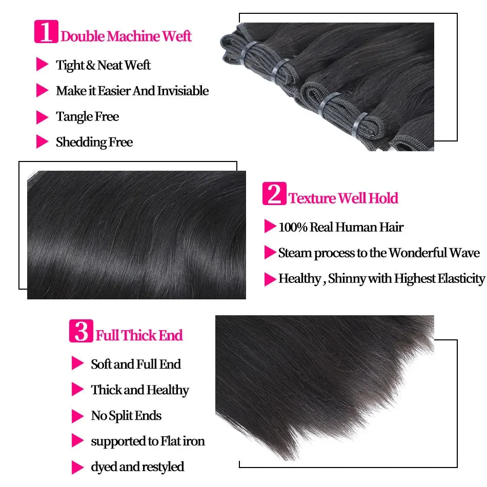 Wholesale 15a Grade Natural Color Raw Brazilian Hair Bundles Virgin Cuticle Aligned Hair Weave Double Drawn Human Hair Supplier
