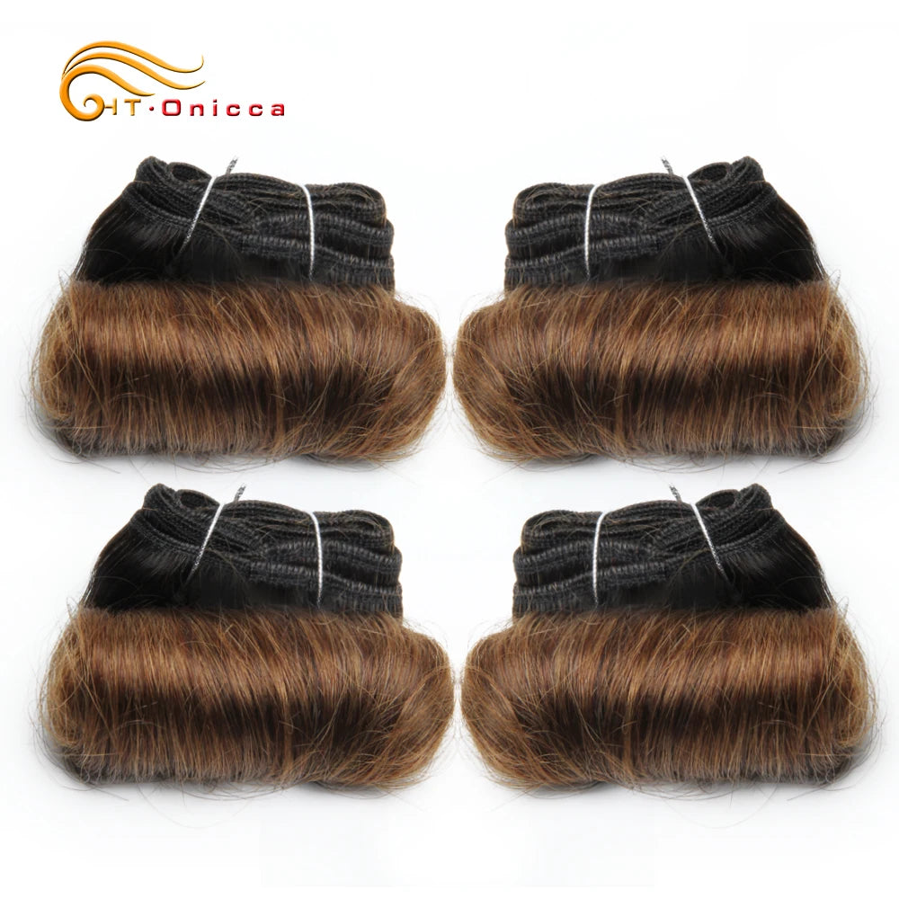 4Pcs/Lot Loose Wave Hair Extensions 100% Human Hair Bundles 1B 27 30 99J Burgundy Colored Indian Human Hair Weave Bundles