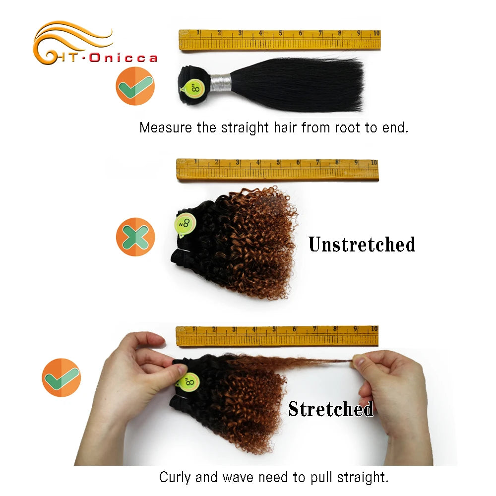 6Pcs/Lot Peruvian Curly Bundles Jerry Curl Double Drawn Human Hair Remy Funmi Hair T1B 30 99J Colored Hair Extension
