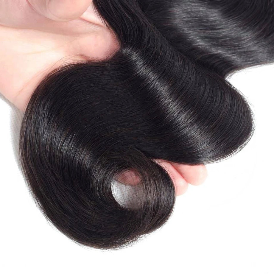 30 32 Inch Body Wave 3 4 Bundles Brazilian Unprocessed Human Hair Bundles 100% Loose Wavy Doule Drawn Bundles Weave Extensions