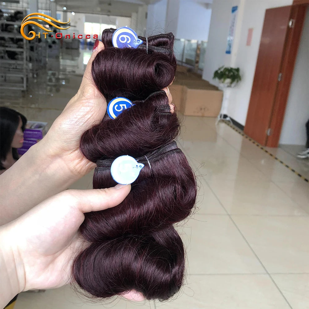 Brazilian Curly Hair 4 Bundles Double Drawn Human Hair 5 5 6 7 Inch Remy Hair Weave Bundles 1B 27 30 99J Color For Black Women