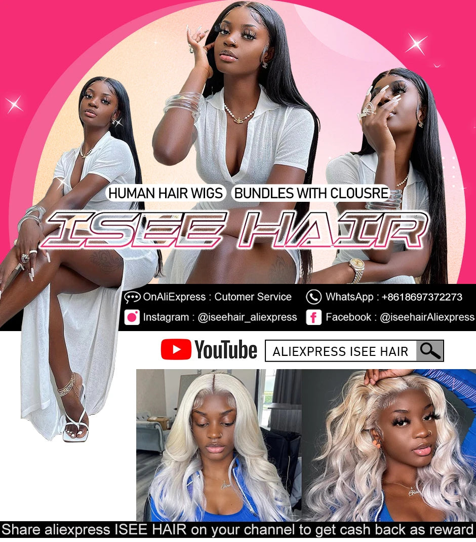 ISEE HAIR Indian Virgin Straight Hair Extension Human Hair Bundles 1 Piece Hair Weaves 10-26 Inch Nature Black Color