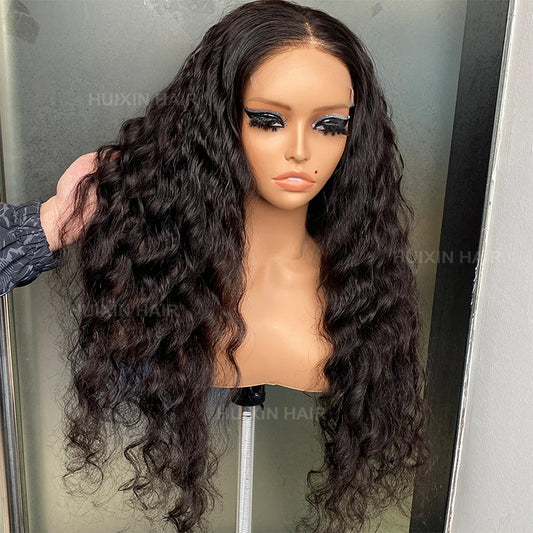 Wholesale Vendor 100% Raw Virgin Cuticle Aligned Brazilian Indian Human Hair Black Natural Wave 5x5 HD Lace Closure Glueless Wig