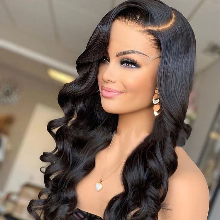 Cheap 13x4 HD Lace Frontal Closure 100% Brazilian Virgin Human Hair Body Wave Transparent Lace Pre \Plucked with Baby Hair